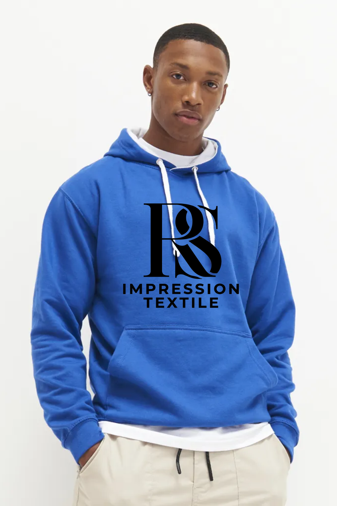 Sweat a capuche unisexe personnalisable - 2 tons