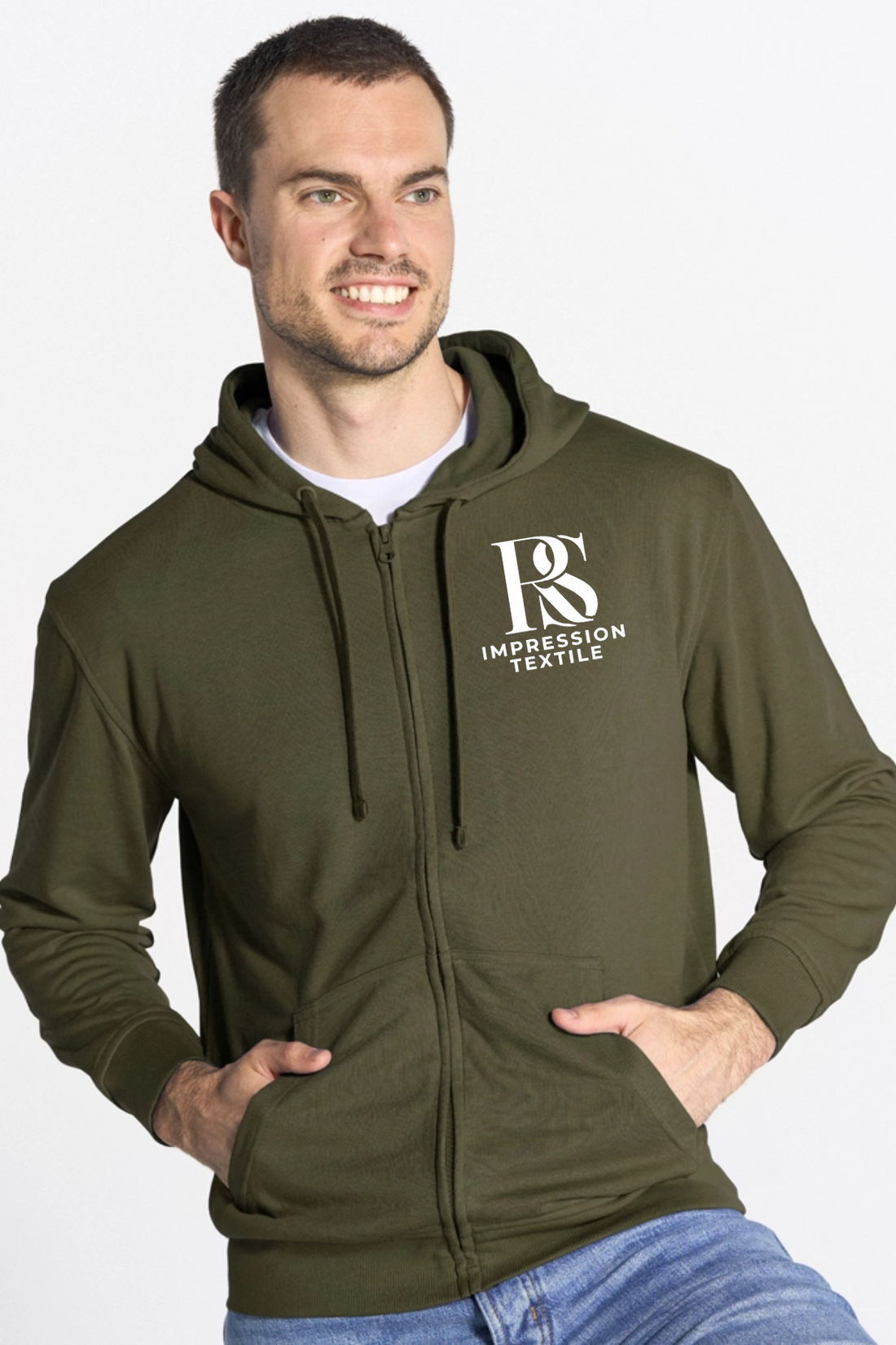 Veste à Capuche Zippée Unisexe Personnalisable | RS Impression