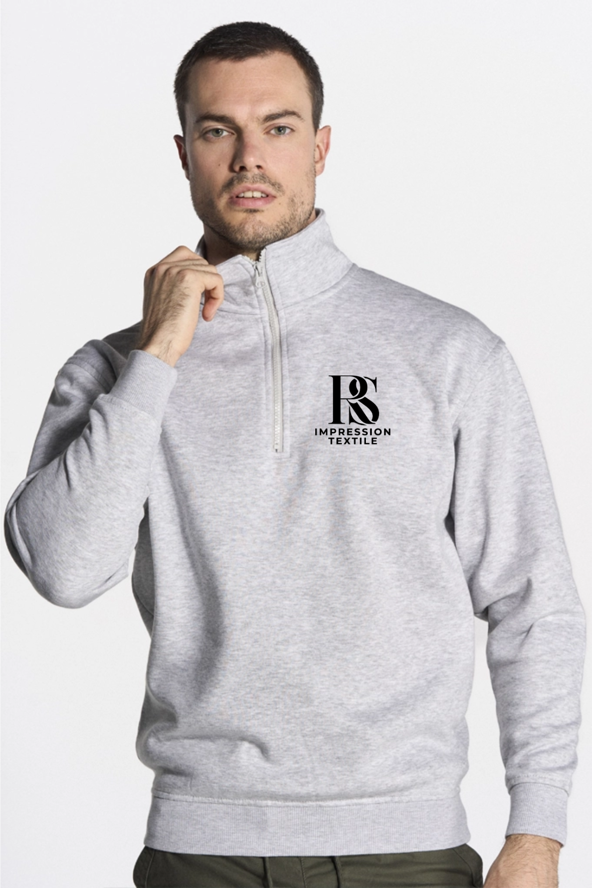 Sweat Col Zippé Unisexe Personnalisable | RS Impression